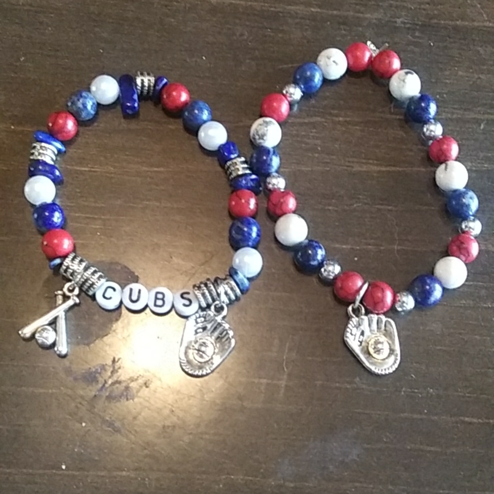 Woman's Hand Made Cubs Bracelets